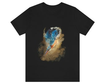 Gone Fishing Kingfisher, Diving Bird, Bird Lovers, Kingfisher Diving; Camiseta Kingfisher, camiseta Bird Lover, camiseta Kingfisher, camiseta de pesca