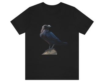 Raven Lover Shirt, Raven Woman Shirt, Raven Men&#39;s Shirt, Goth Raven Shirt, Bird Lover Shirt, Bird Crow Shirt, Dungeons and Dragons (DnD)