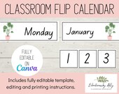 Classroom Flip Calendar: Minimalist Plant