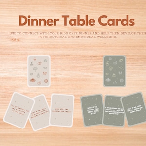Download digitale di carte da tavolo per la cena in famiglia / sviluppato da psicologi / argomento di conversazione / psicologia infantile / sviluppato da psicologi