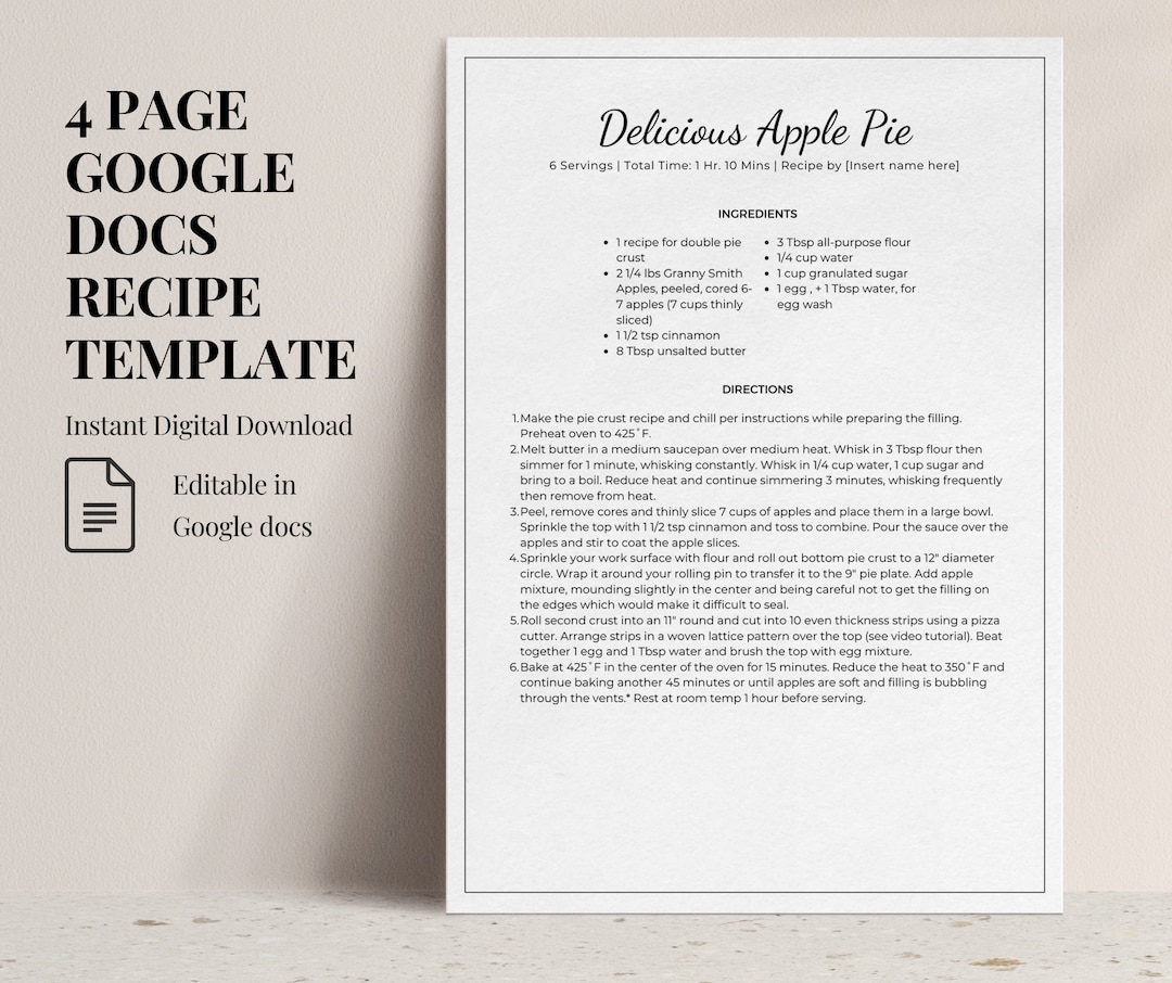 4 Editable Google Docs Recipe Template Farmhouse Recipe Etsy 4-editable-google-docs-recipe-template-farmhouse-recipe-etsy