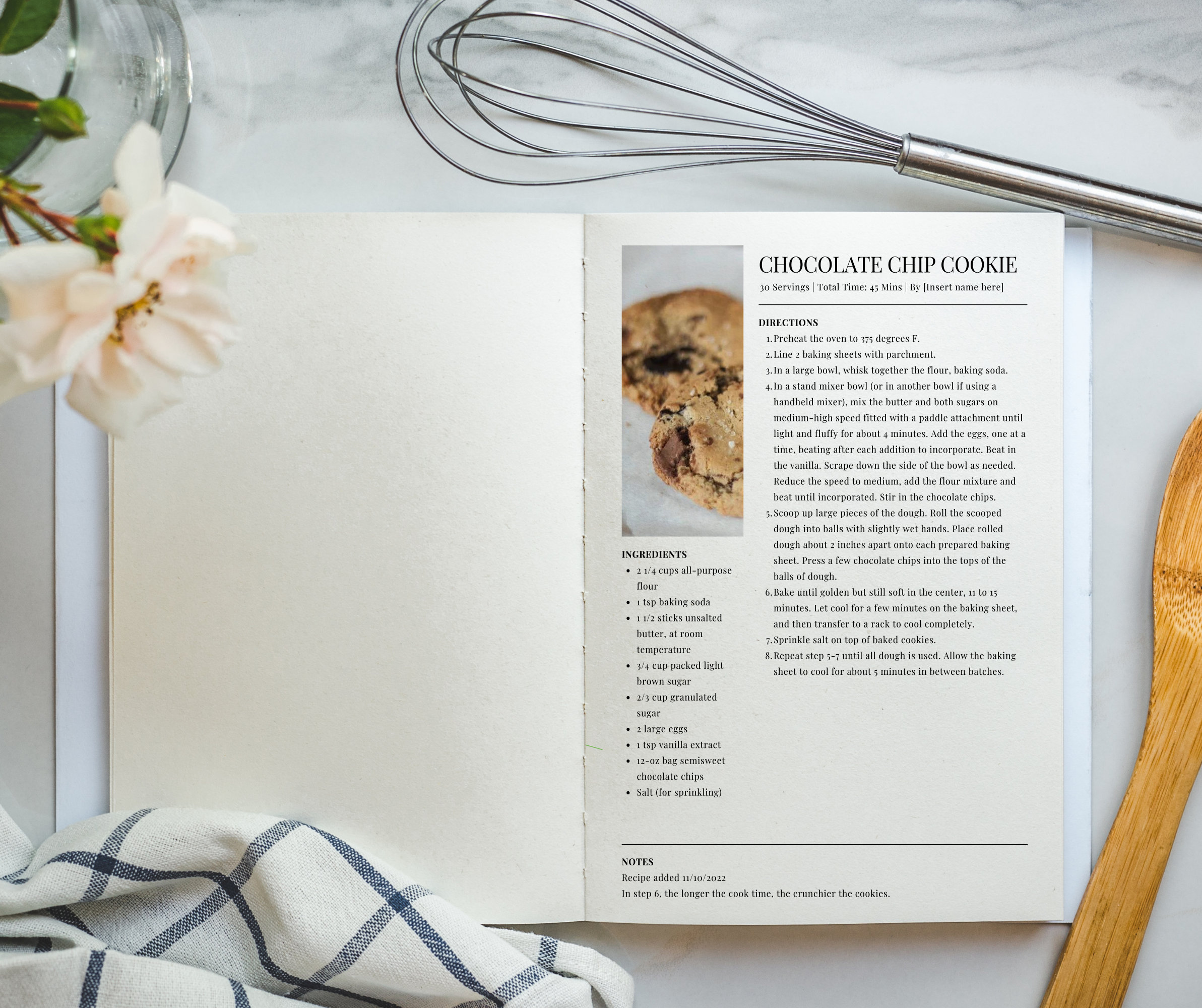 4 Editable Microsoft Word Recipe Template Recipe Sheet Template