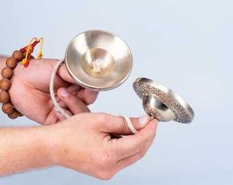 Authentic Tibetan Tingsha Cymbals: Meditation Bell Chimes for Mindfulness, Yoga, and Healing - High-Quality Sacred Tibetan Tingsha Set