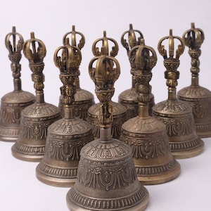 30% Off Today!!! New tibetan buddhist meditation bell WHOLESALE 7 Inches PURE - 10PCS - 7 Metals Meditation Bell, Chakra Balancing, Yoga