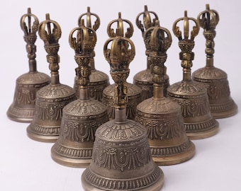 New tibetan buddhist meditation bell WHOLESALE 7 Inches PURE - 3PCS - 7 Metals Meditation Bell, Chakra Balancing, Yoga
