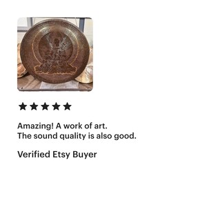 30% Off Today!!! Tibetan Gong GREENTARA MANTRA handmade in Nepal AUTHENTIC for Sound Healing Sound Bath Sessions image 2