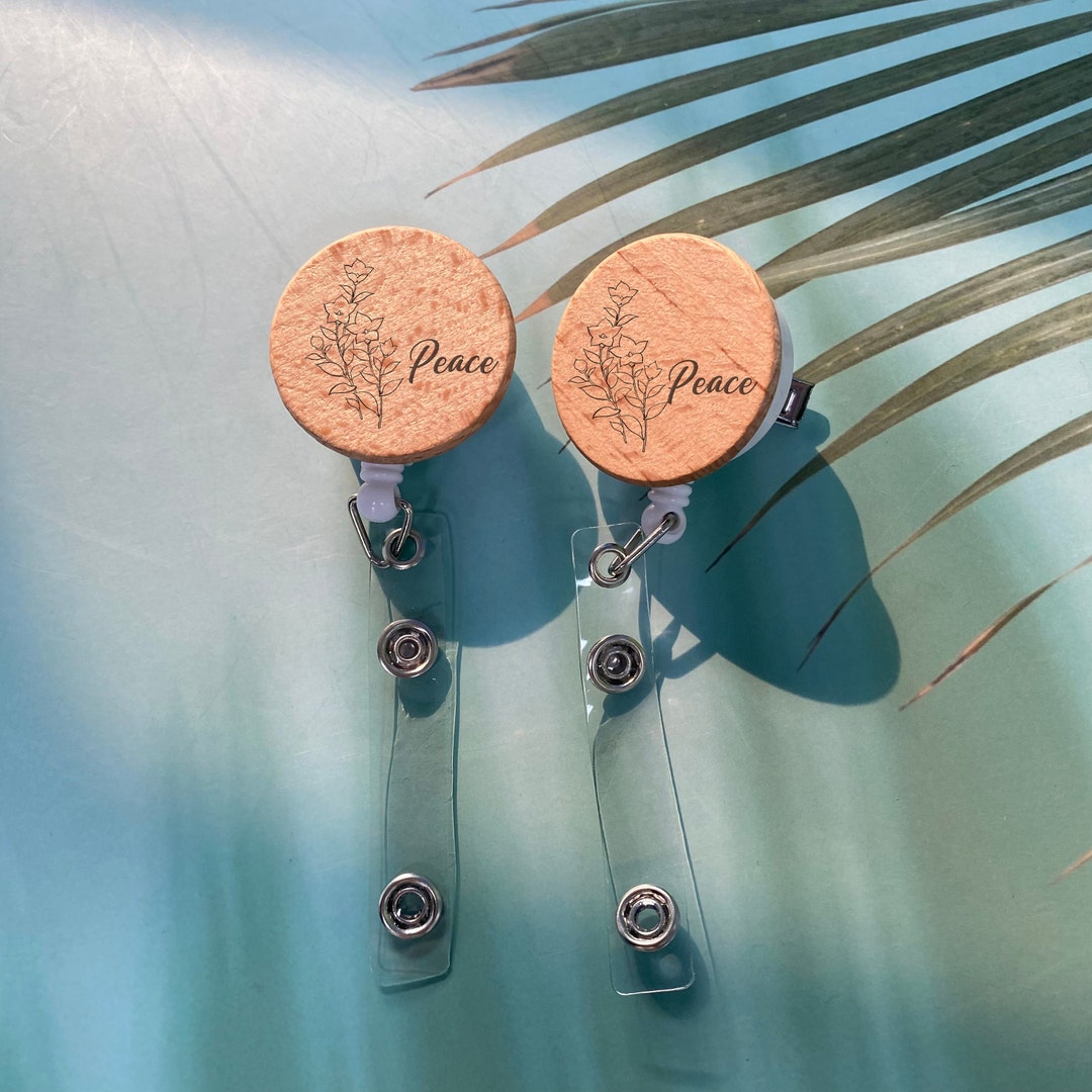 Peace Badge Flower Badge Reels Badge Reel Display Etsy
