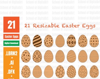 Easter Eggs Hanging Ornament Svg, Personalized Easter Egg Bundle, Easter Decor Svg, Easter Laser Cut File, Easter Ornament, Easter Glowforge