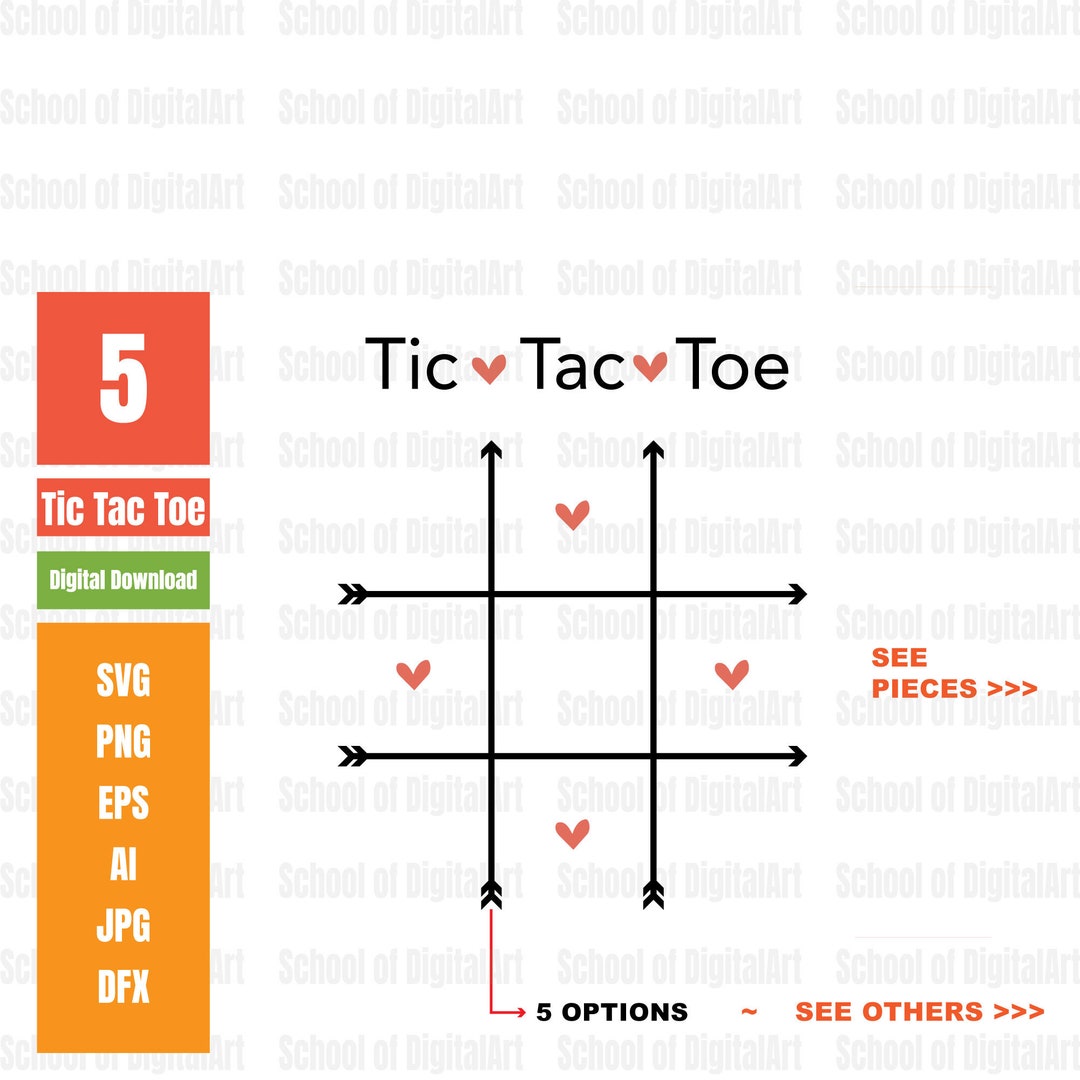 Tic Tac Toe SVG, Valentine Tic Tac Toe SVG, Valentine Game SVG ...
