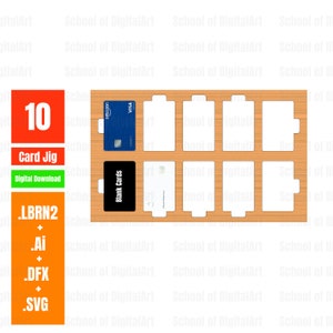 Metalen visitekaartjesmal, 3,4 x 2,1 inch - gemeenschappelijk creditcardformaat, kaartgraveermal, lasermal, lasergesneden bestanden, lasergesneden, 10-kaartmal