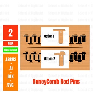 Basic Honeycomb Bed Pin, Laser Hold Down Pins, Laser Cut Pins, Crumb Tray Pins, Svg Tray Pegs, OMtech, xTool, Glowforge, Thunder, LightBurn