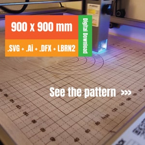Basic Waste Grid 900x900 mm  for Laser Machines - SCULPFUN S9/S10/S30/Pro/ProMax. Lightburn Ready File. Ortur, Longer, Neje, Mecpow, Boss