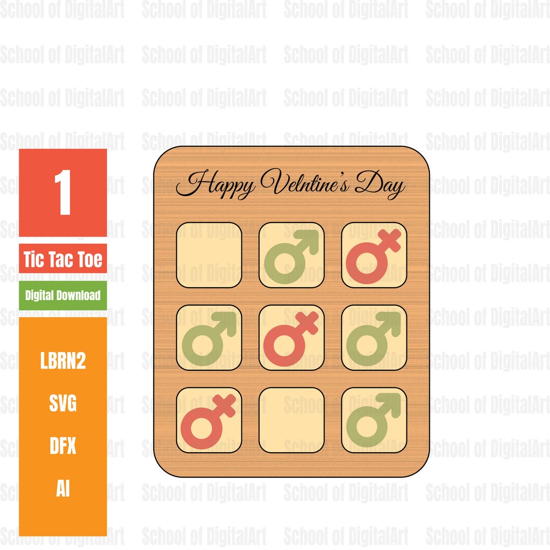 Tic Tac Toe SVG, Valentine Tic Tac Toe SVG, Valentine Game SVG ...