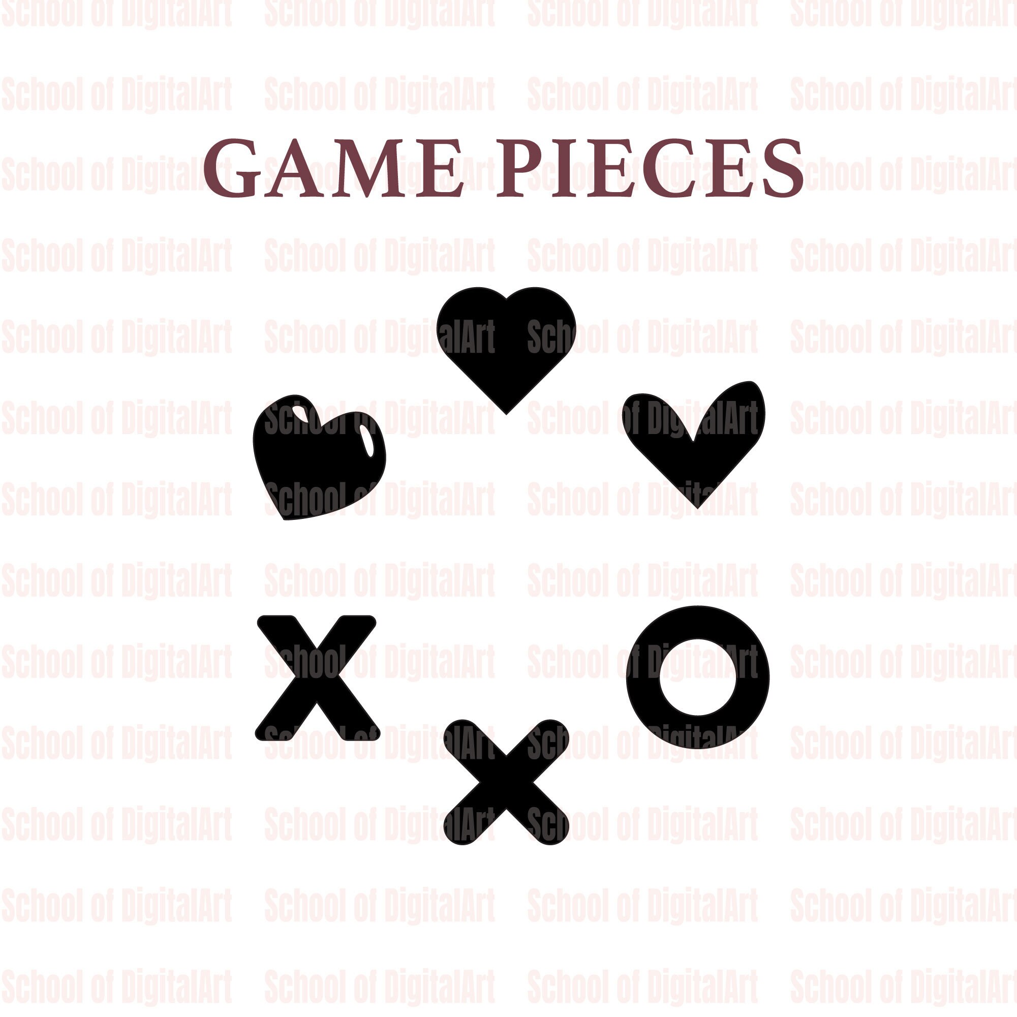 Tic Tac Toe SVG, Valentine Tic Tac Toe SVG File, Valentine Game SVG ...