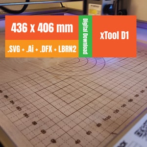 XTOOL D1 Pro 10W ベーシック ウェイストグリッド（17インチ×16インチ、430×400mm）レーザー加工機用。Lightburn対応、彫刻可能 + .dxf + .svg + ai