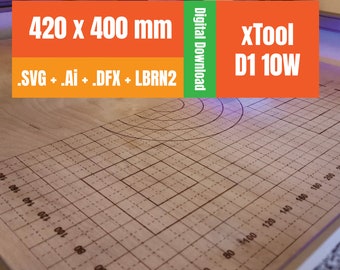 XTOOL D1 10W ベーシック 廃材グリッド 17"x16"用 (420 x 400 mm) xTool Creative Space 彫刻準備完了 + .dxf + .svg + ai
