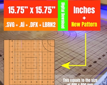 Basic Waste Wood Grid 15.75 x 15.75 inches (equals to 400x400 mm) for Ortur Laser Machine, xTool, Glowforge, Atomstack, LightBurn Ready File