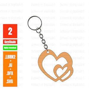 Keychain Design Laser Cut Files, Keychain Svg bundle, Valentines Svg, Valentines Day, Keychain svg, Glowforge Cut Files, xTool Lightburn, D3