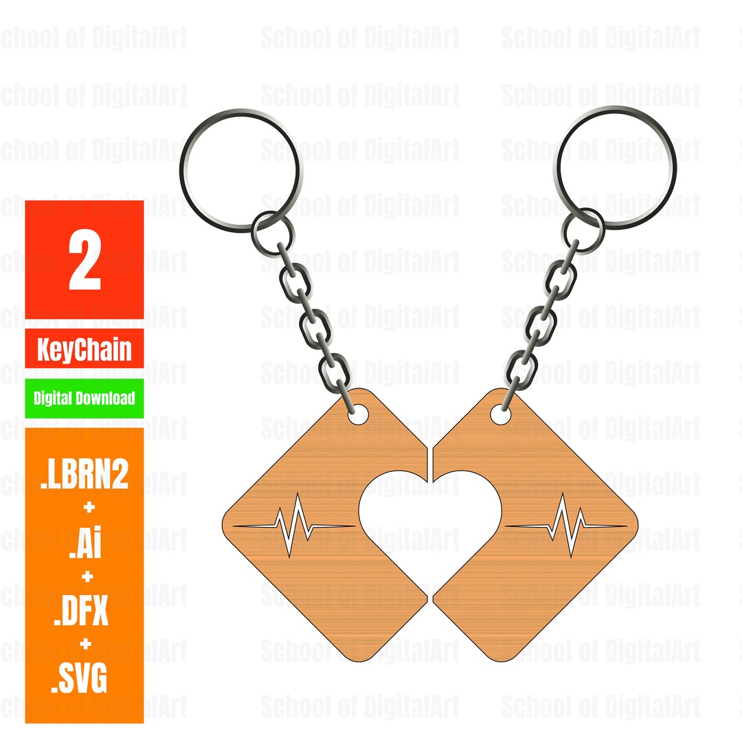 Keychain Design Laser Cut Files, Keychain Svg Bundle, Valentines Svg ...