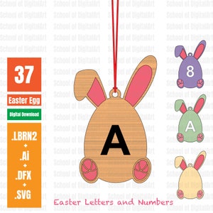 Huevo de Pascua svg, Huevo de Pascua Laser svg, Adornos de Pascua, Archivos láser de Pascua, Alfabeto de Pascua, Conejito de Pascua Svg, signo de bienvenida de Pascua, Bunny svg