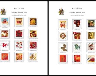 Canada Stamp Album Pages 2021 in full color * DIGITAL *