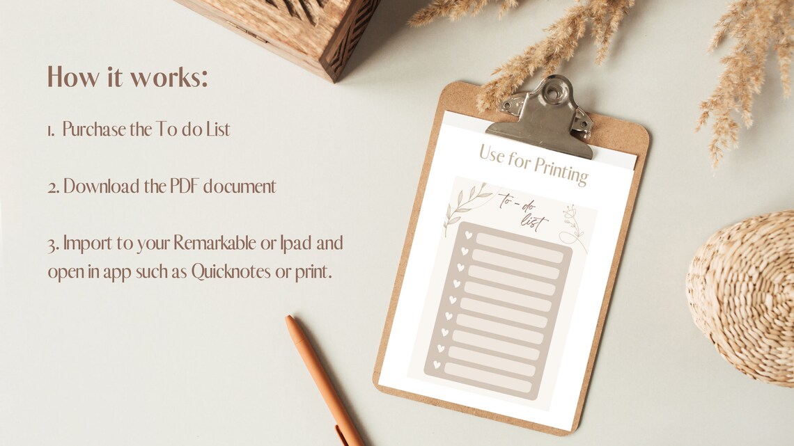 Boho to Do List | Printable | Digital, Tasks List Template ...