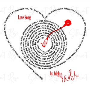 Chanson d'amour d'Adele - Fichiers numériques, PNG, Ai, Jpeg, SVG, PDF