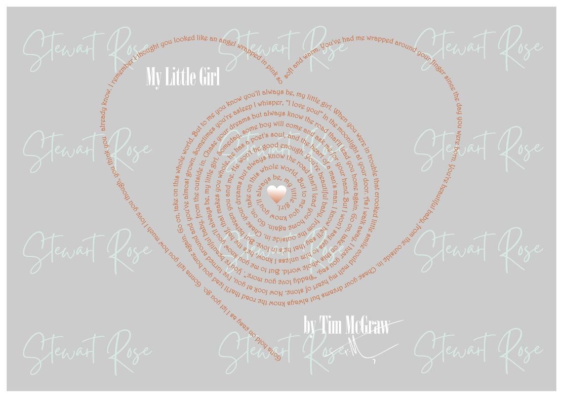 My Little Girl Tim Mcgraw (Download Now) Etsy