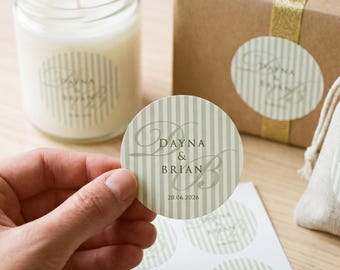 Custom Wedding Stickers Personalized Wedding Stickersgift stickers Wedding Favor Labels - Wedding Decorations Stickers Monogram