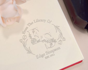 Personalized Book Embosser | Custom Book Embosser Stamp | Book Embosser | Book Embosser Personalized Cat |Book Embosser Personalized initial