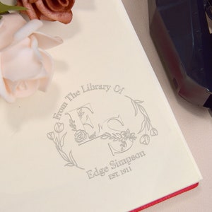 Gepersonaliseerde boek-embosser | Aangepaste boek-embosser stempel | Boek Embosser | Boek Embosser Gepersonaliseerde Kat | Boek Embosser Gepersonaliseerde initiaal