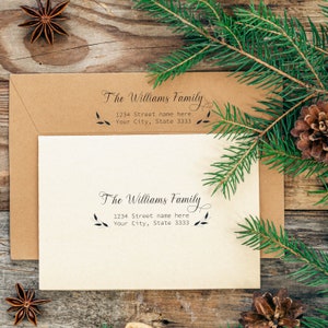 Return Address Stamp with Style | Wedding Address Stamp | Couple address stamp | Self Inking Return Address Stamp,Calligraphy Address Stamp