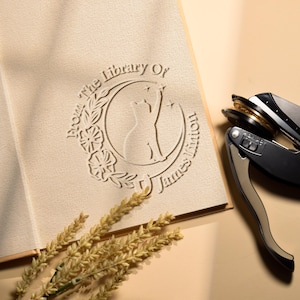 Personalized Book embosser | Ex Libris Embosser | Book lover gifts | Custom From The Library Of Book Stamp | Library Embosser