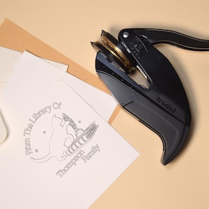Personalized Ex Libris Book Embosser | Book lover gifts | Custom From The Library Of Book Stamp | Library Embosser