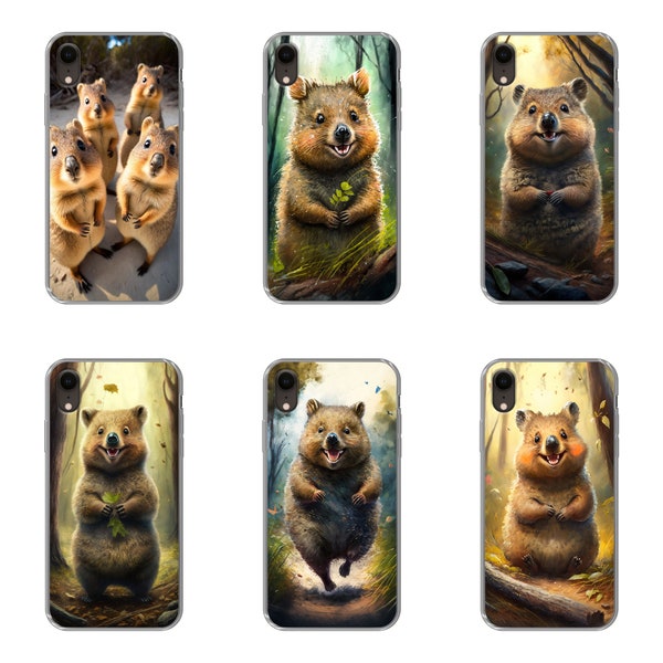 Funny quokkas silicone phone case, cover for iPhone, Samsung, etc., great gift for any occasion ,perfect for kids and adults .