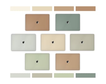 Natural Series MacBook Pro Skin, Creme Beige Sage Nude Light Pastel Green MacBook Air Cover Wrap Decal, MacBook Cover 16" 15" 14" M2 M3 M4