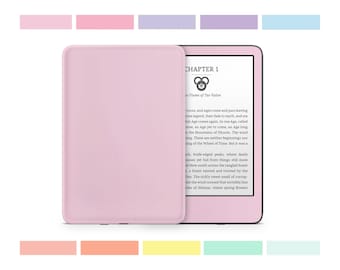 Funda para Kindle de la serie Pastel, colores pastel característicos del arcoíris: rosa bebé, azul, menta y morado. Adhesivo para Amazon Kindle Colorsoft Paperwhite de 3 mm.