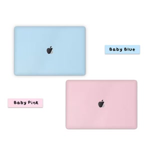 Pastell Serie MacBook Pro Haut, Signature Pastellfarben Baby Rosa, Blau, Lila MacBook Air Cover Wrap Abziehbild MacBook 16 15 14 13 M2 M3 Bild 2