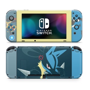 Pokemon Lucario Blue Nintendo Switch Skin, Pokemon Pretty Blue Switch 2 Skin, OLED Console Vinyl Joycons 3M Cover Vinyl Skin Wrap image 4