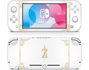 White Gold Zelda Nintendo Switch Lite Skin, Legends of Zelda Switch Lite Console Vinyl Wrap 3M Vinyl Skin Switch Decal
