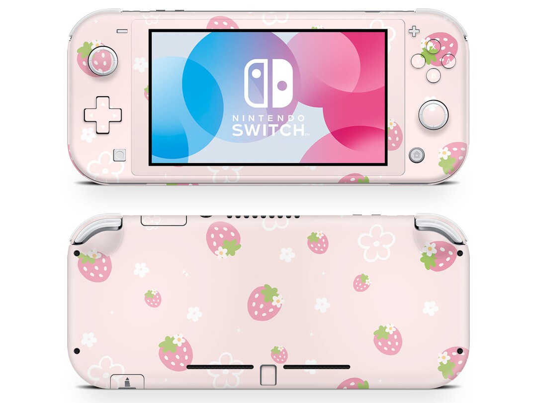 Sweet Strawberry Haven Nintendo Switch Lite Skin, Pastel