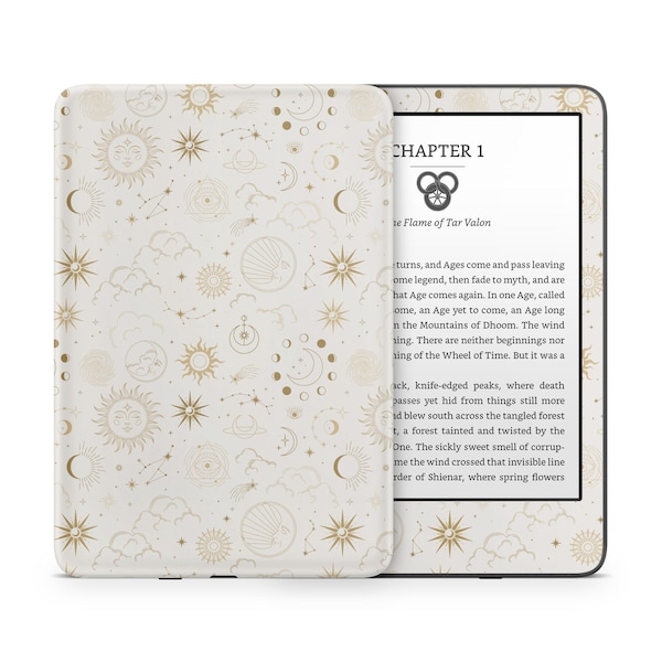 Skin pour Kindle Constellation, jour d'observation des étoiles, astrologie éthérée de la galaxie de l'espace, décalcomanie pour livre électronique Amazon Kindle Paperwhite Oasis liseuse vinyle 3M