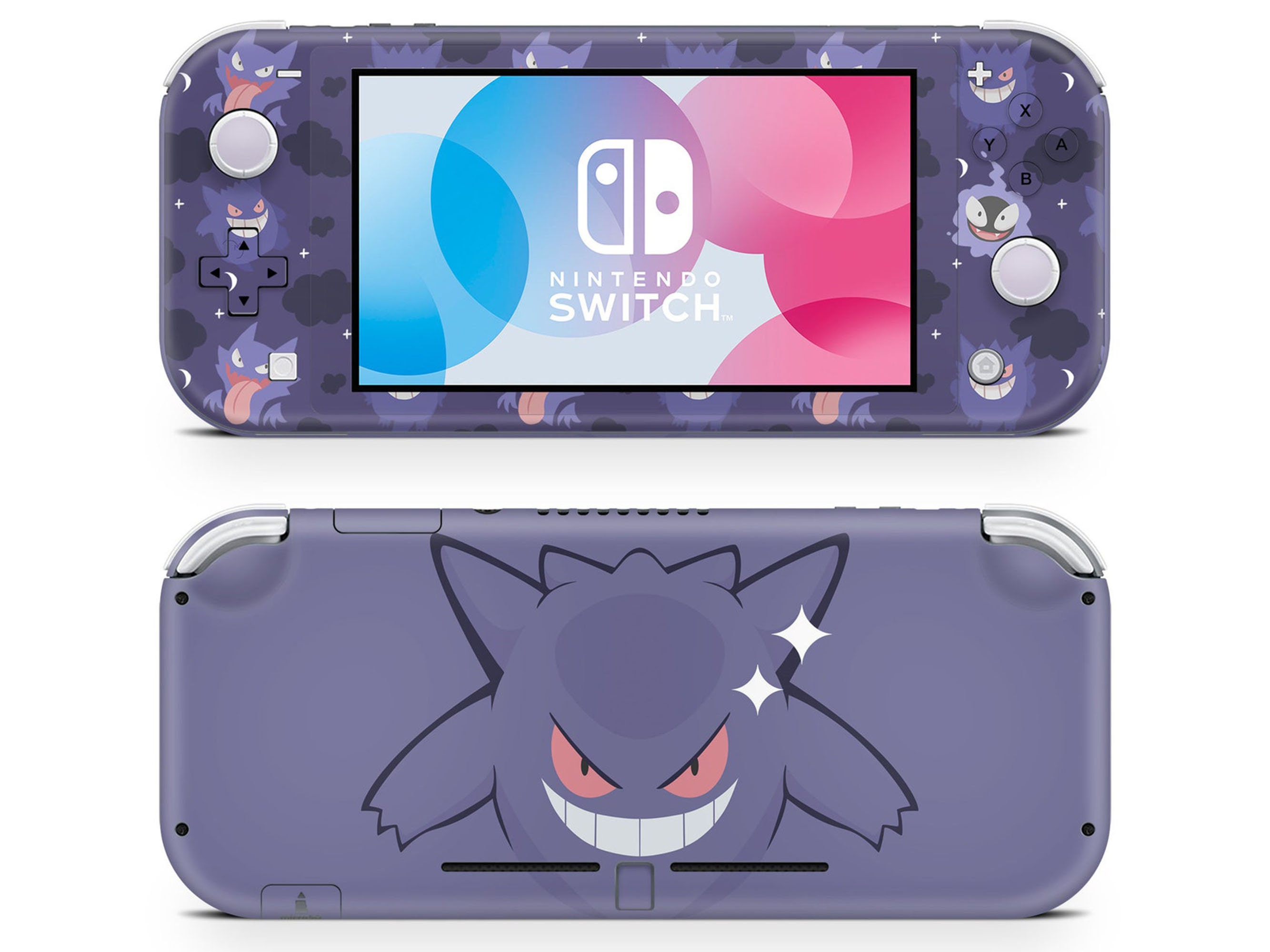 Pokemon Gengar Evolution Nintendo Switch Lite Skin, Minimalist Pokemon Gengar Evolution Nintendo Switch Lite Skin, Minimalist