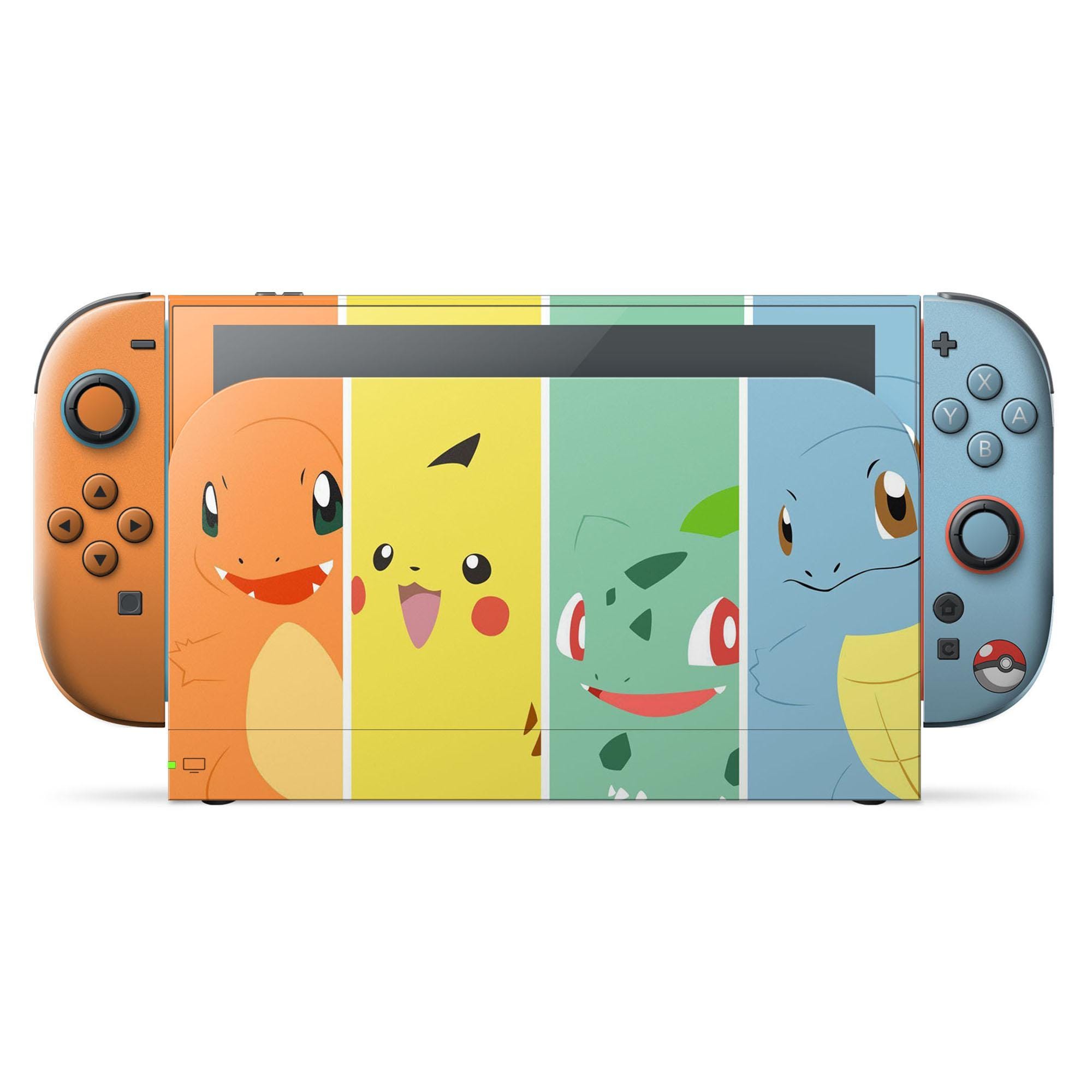 Pokemon Starter Nintendo Switch 2 Skin, Pikachu Charmander