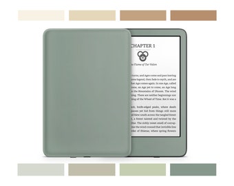 Funda Kindle Serie Natural, Beige Verde Pastel, Crema, Latte, Moca, Marrón, Matcha, Edén, Salvia, Amazon Kindle Colorsoft Paperwhite Decal 3 M