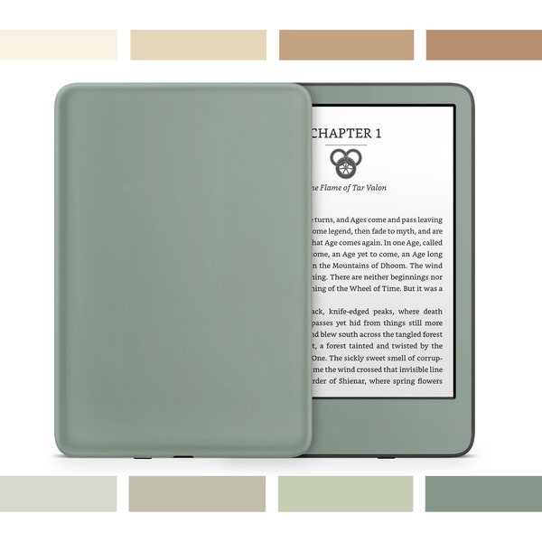 Natural Series Kindle Skin, beige groene pastelkleuren, crème, latte, mokka, bruin, matcha, Eden, salie Amazon Kindle eBook sticker eReader 3M vinyl