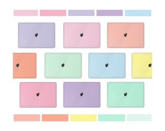 Pastel Series MacBook Pro Skin, Signature Pastels Color Baby Pink, Blue, Purple MacBook Air Cover Wrap Decal MacBook 16" 15" 14" 13" M3 M4