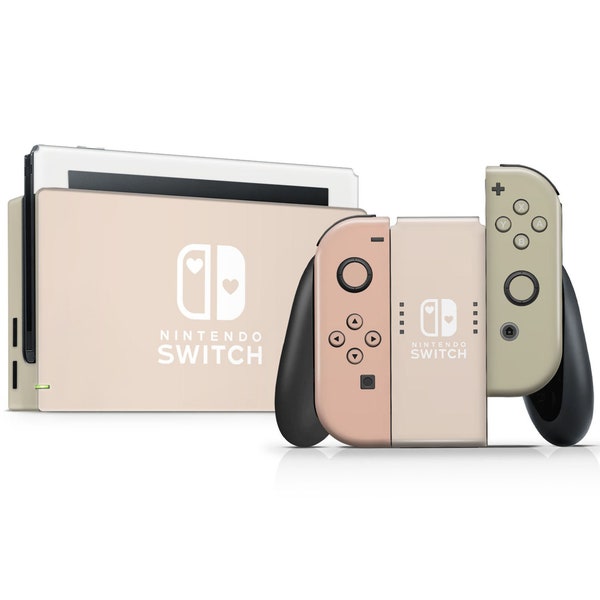 Soft Parisian Garden Nintendo Switch Skin, Cute Pastel Pink Green Switch 2 Skin, OLED Console Joycons Vinyl Wrap, Switch Cover Skin 3M Wrap