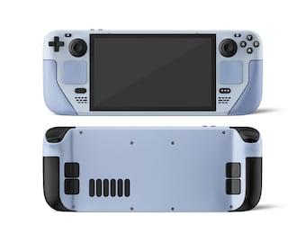 Adesivo para Steam Deck com Blocos de Cores "Paraíso de Inverno", Capa para Console OLED Steam Deck Colorwave em Tons Pastel Roxo e Azul, Vinil 3M para Steam Deck da Valve