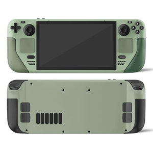 Garden of Eden Color Blocking Steam Deck Skin, Dark Sage Green Colorwave Steam Deck OLED Console Cover, Valve Steam Deck Vinyl 3M